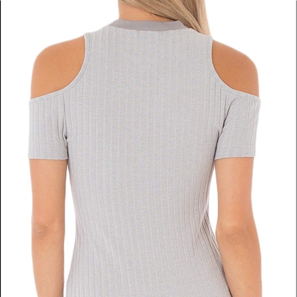 Black Swan Rylan Ribbed Cold Shoulder Top - Picture 2 of 3